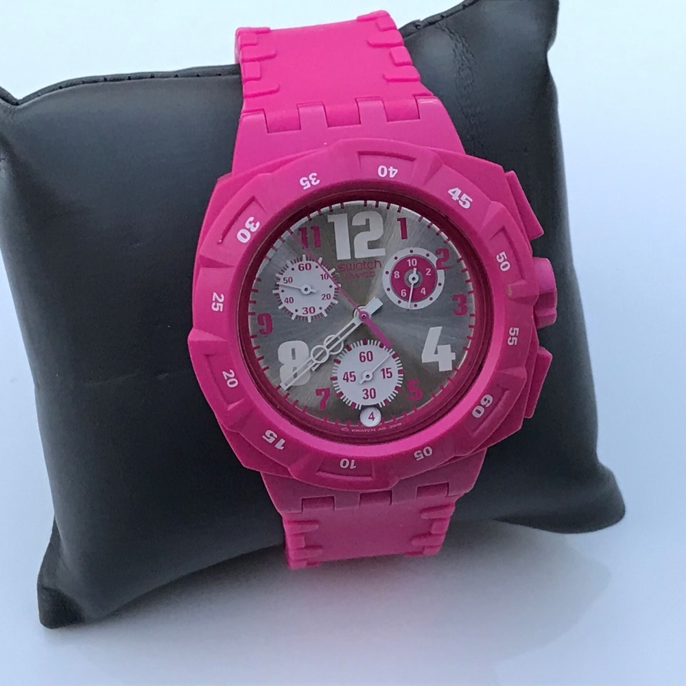 Swatch Women Watch Swiss Made 4 Jewel Pink Huyana - Picture 4 of 8